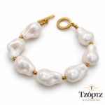 Βραχιόλι με Λευκό Φίλντισι - Pearl Elegance OT