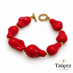 Βραχιόλι με Κόκκινο Φίλντισι  - Red Passion - OT